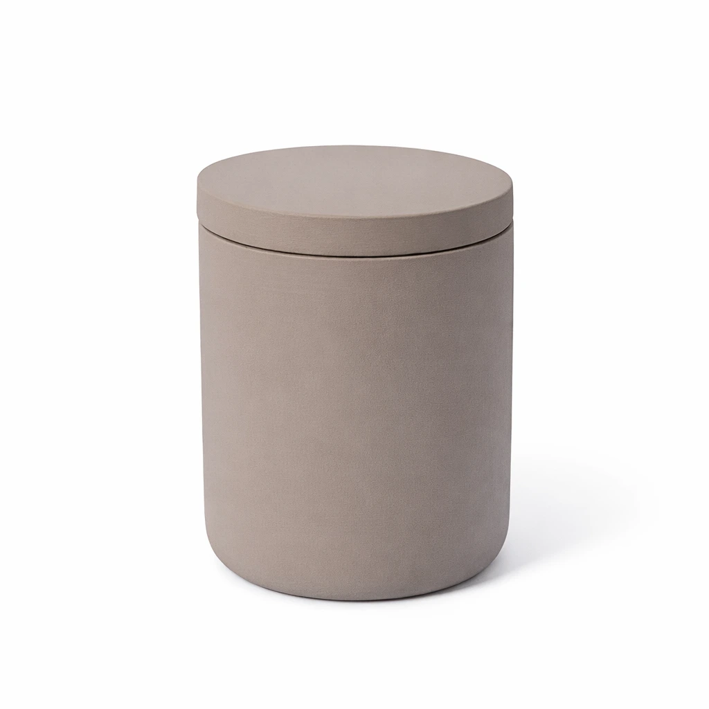 CONC04_1 Grey Concrete Candle Jar