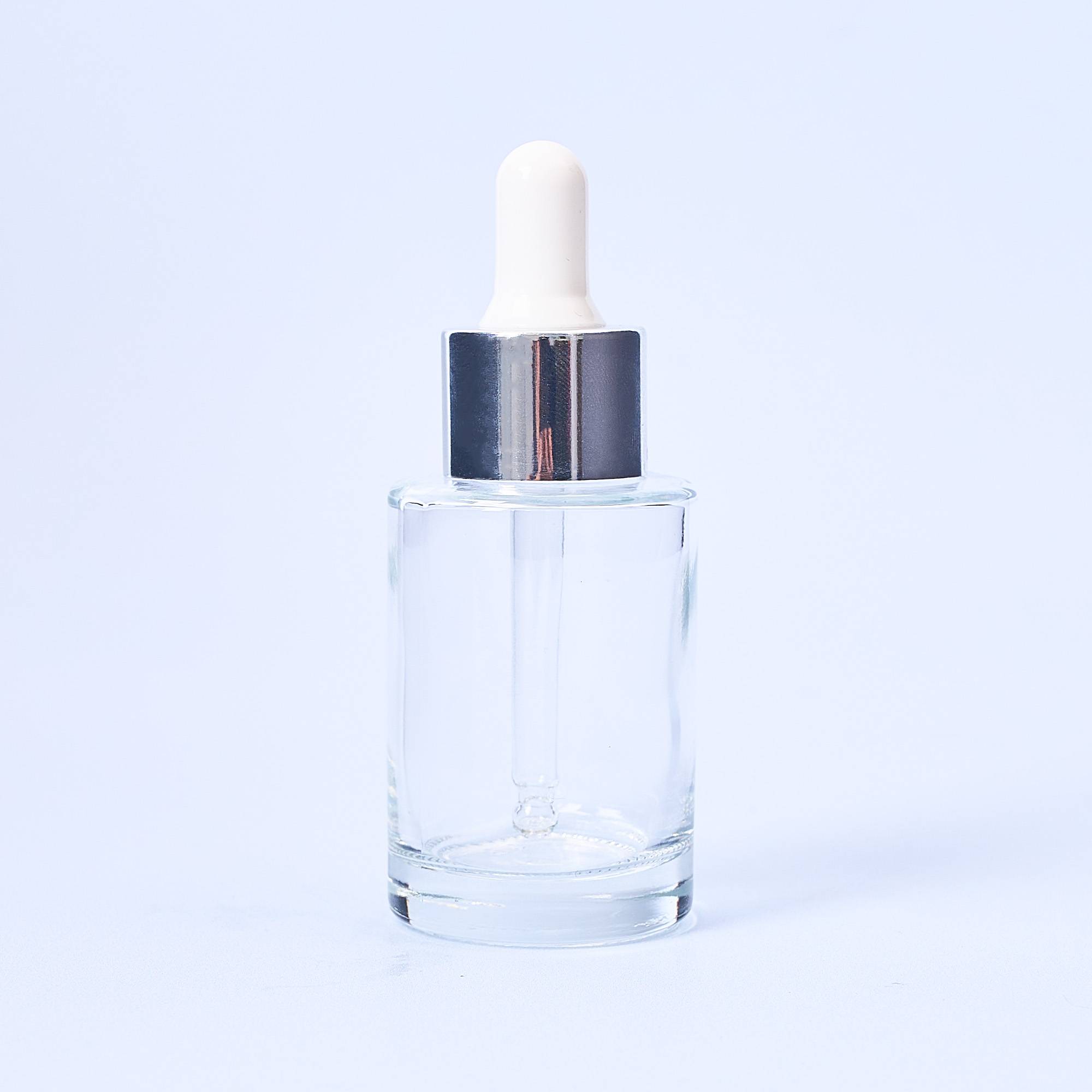 10141 30ml Clear Dropper Bottle With Silver Pipette - Box of 10