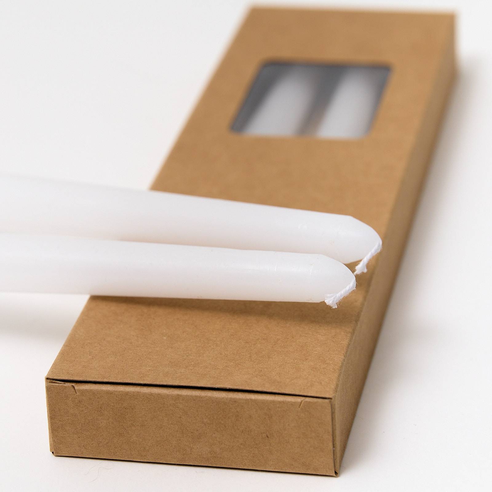 12414 White Taper Candles - Pack of 4