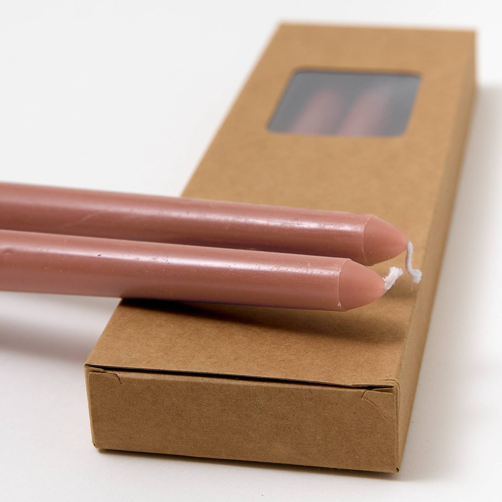 12528 Brown Taper Candles - Pack of 4