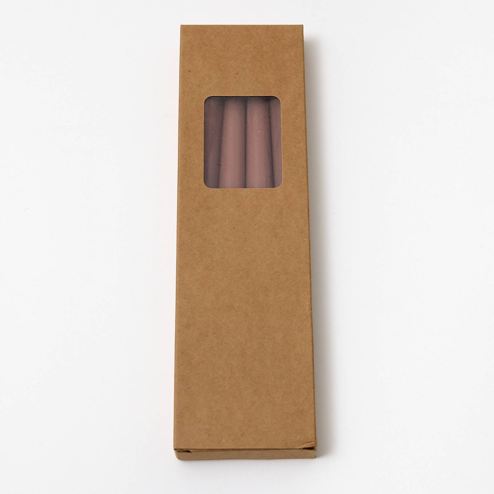 12529 Brown Taper Candles - Pack of 4