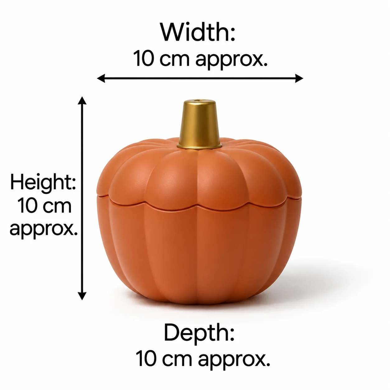 Small Matte Orange Pumpkin Glass Candle Jar Small Matte Orange Pumpkin Glass Candle Jar