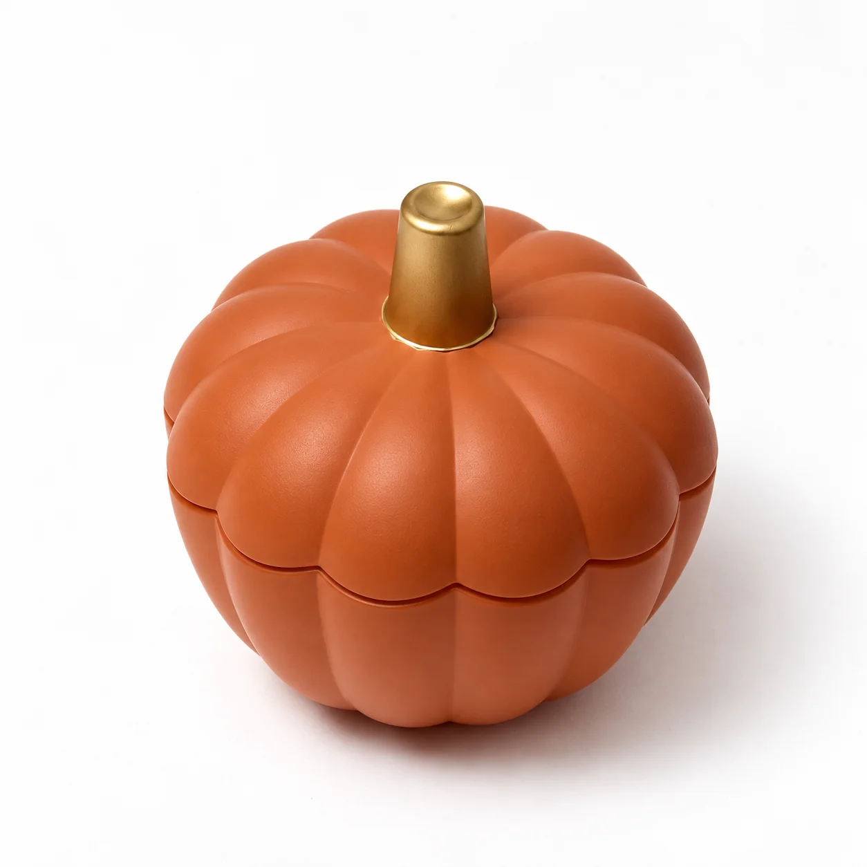 Small Matte Orange Pumpkin Glass Candle Jar Small Matte Orange Pumpkin Glass Candle Jar