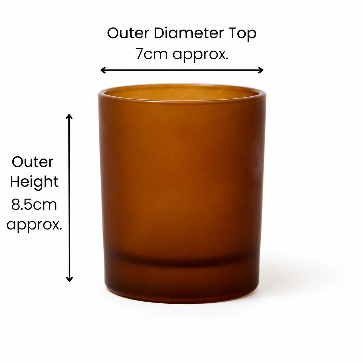 Karen 20cl Amber Frosted Candle Glass Karen 20cl Amber Frosted Candle Glass