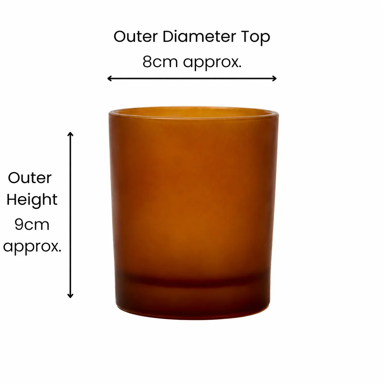 Karen 30cl Amber Frosted Candle Glass Karen 30cl Amber Frosted Candle Glass