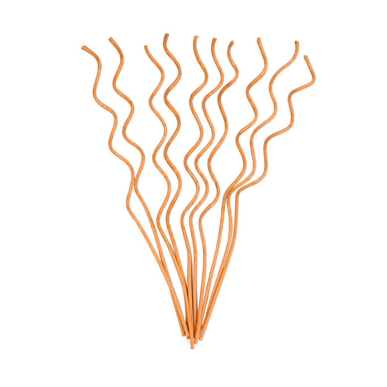 REEDS0014 Orange Curved Rattan Reeds