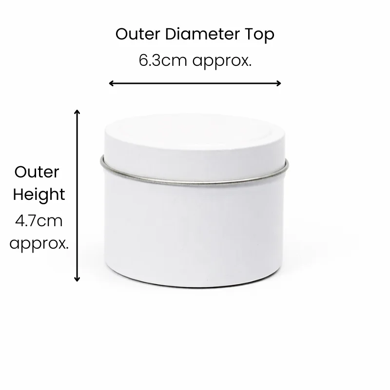 12cl White Candle Tins 12cl White Candle Tins