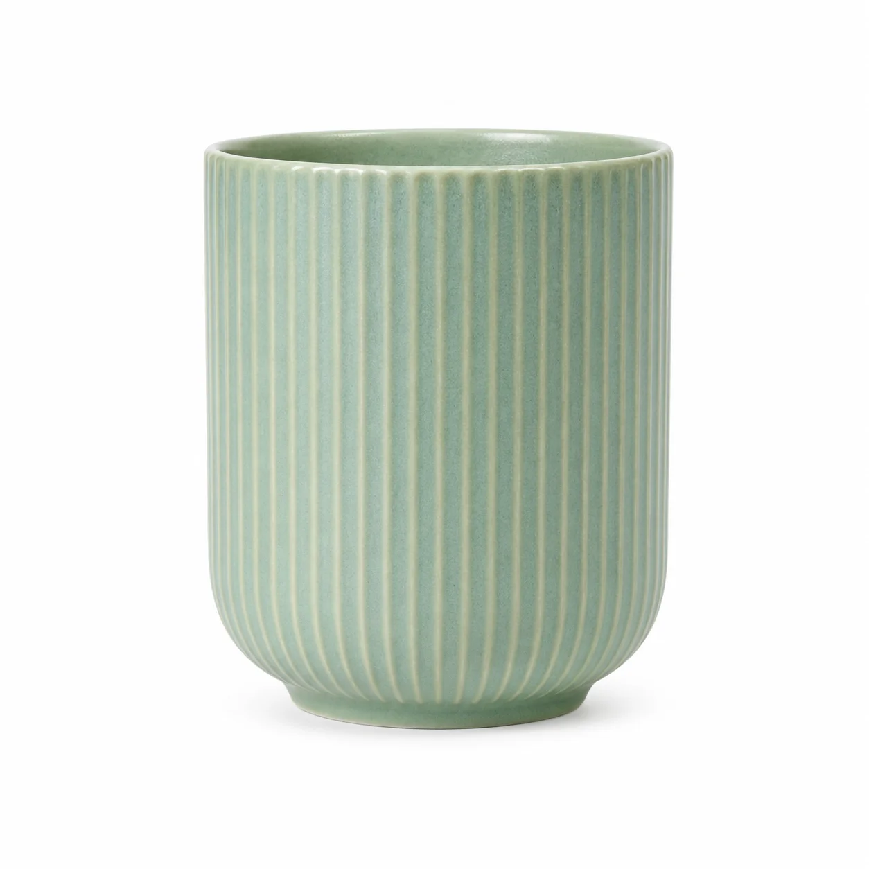 200ml Green Ceramic Jar with Vertical Rib 200ml Green Ceramic Jar with Vertical Rib