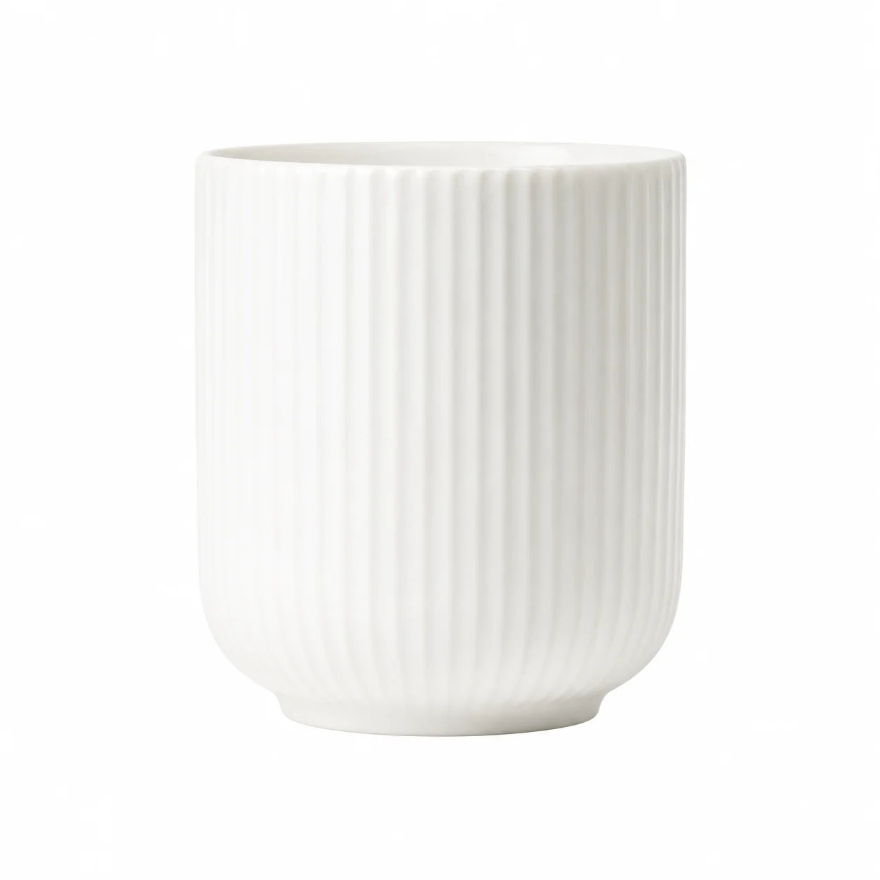 200ml White Ceramic Jar with Vertical Rib 200ml White Ceramic Jar with Vertical Rib
