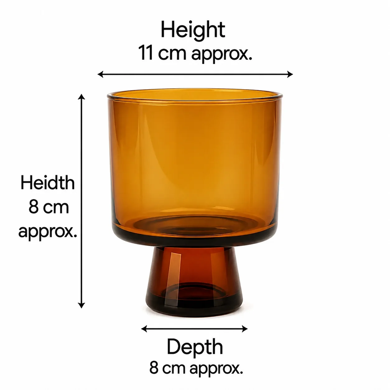 20cl Goblet Candle Glasses Amber 20cl Goblet Candle Glasses Amber