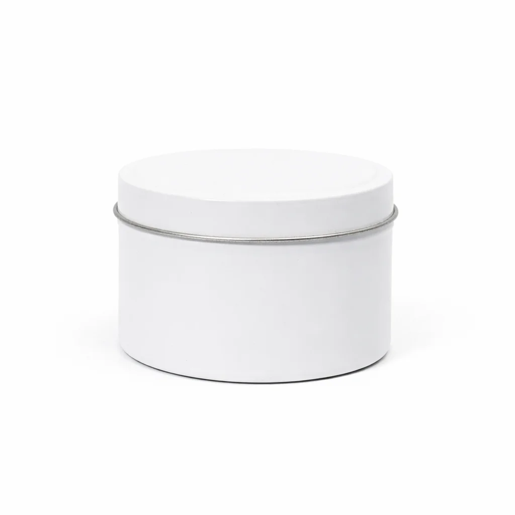24cl White Candle Tins 24cl White Candle Tins