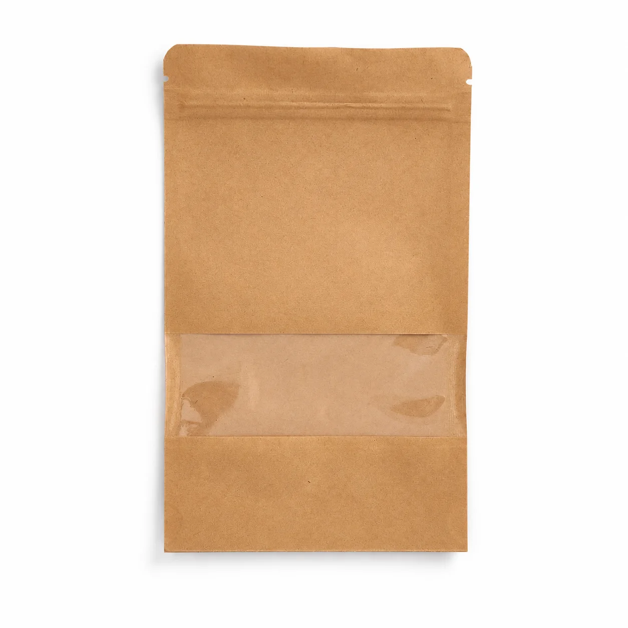 Resealable Kraft Bag With Window (Brown) Resealable Kraft Bag With Window (Brown)