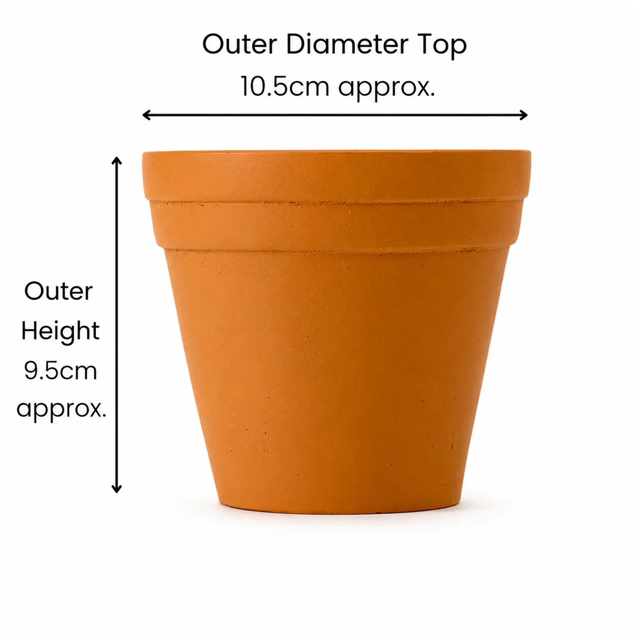 Terracotta Concrete Lined Double Trim Pot Terracotta Concrete Lined Double Trim Pot