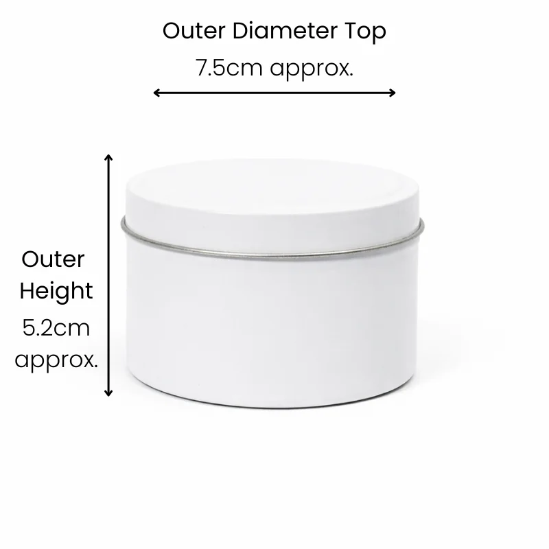 24cl White Candle Tins 24cl White Candle Tins