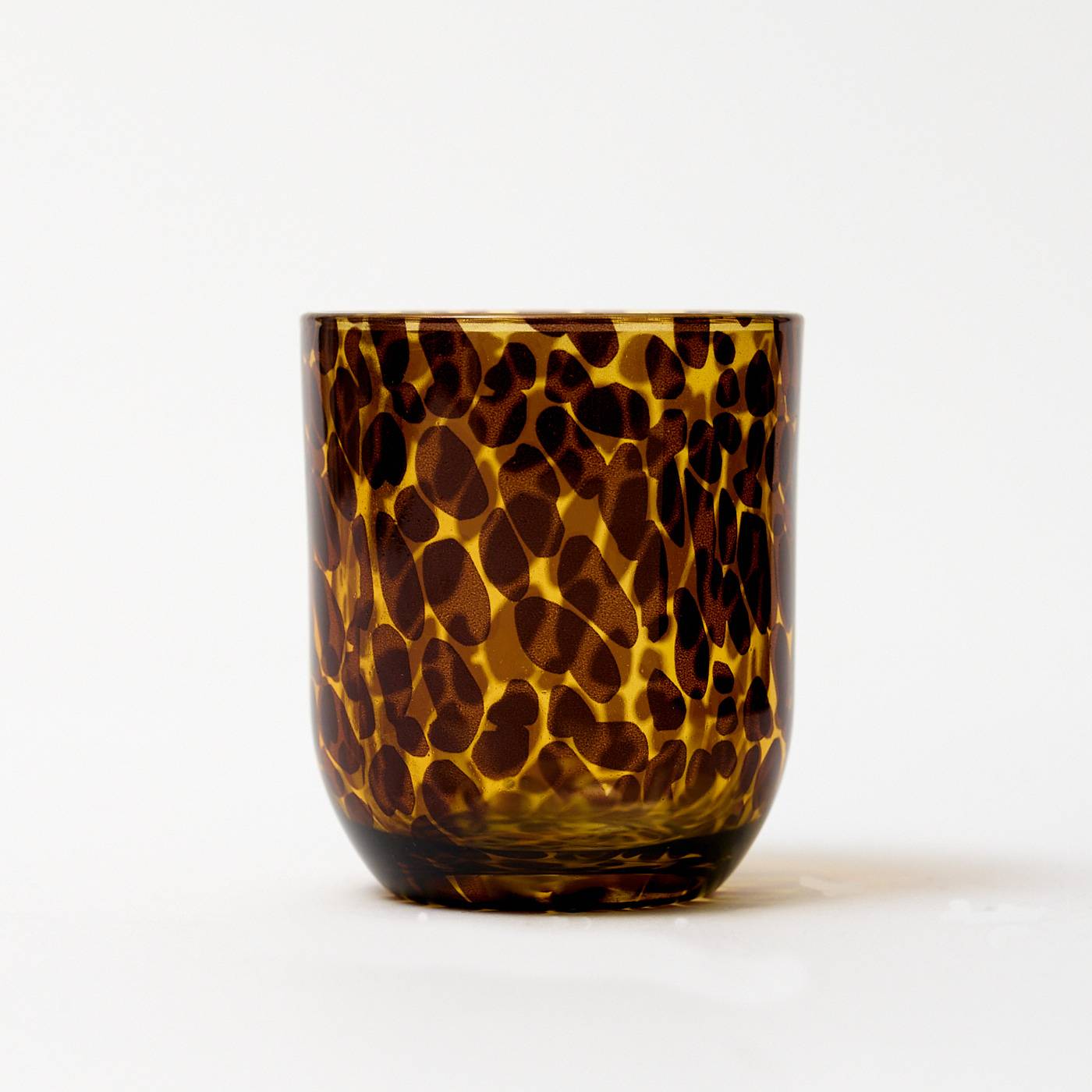 12783 Brown Tort Curved Candle Glass