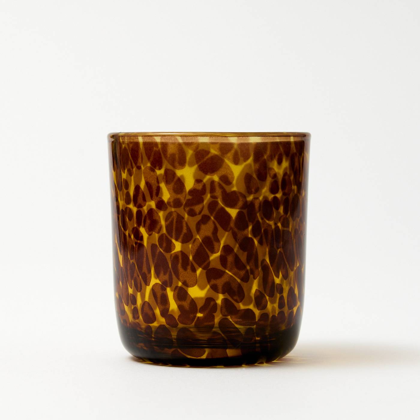 12786 30cl Brown Tort Curved Candle Glass