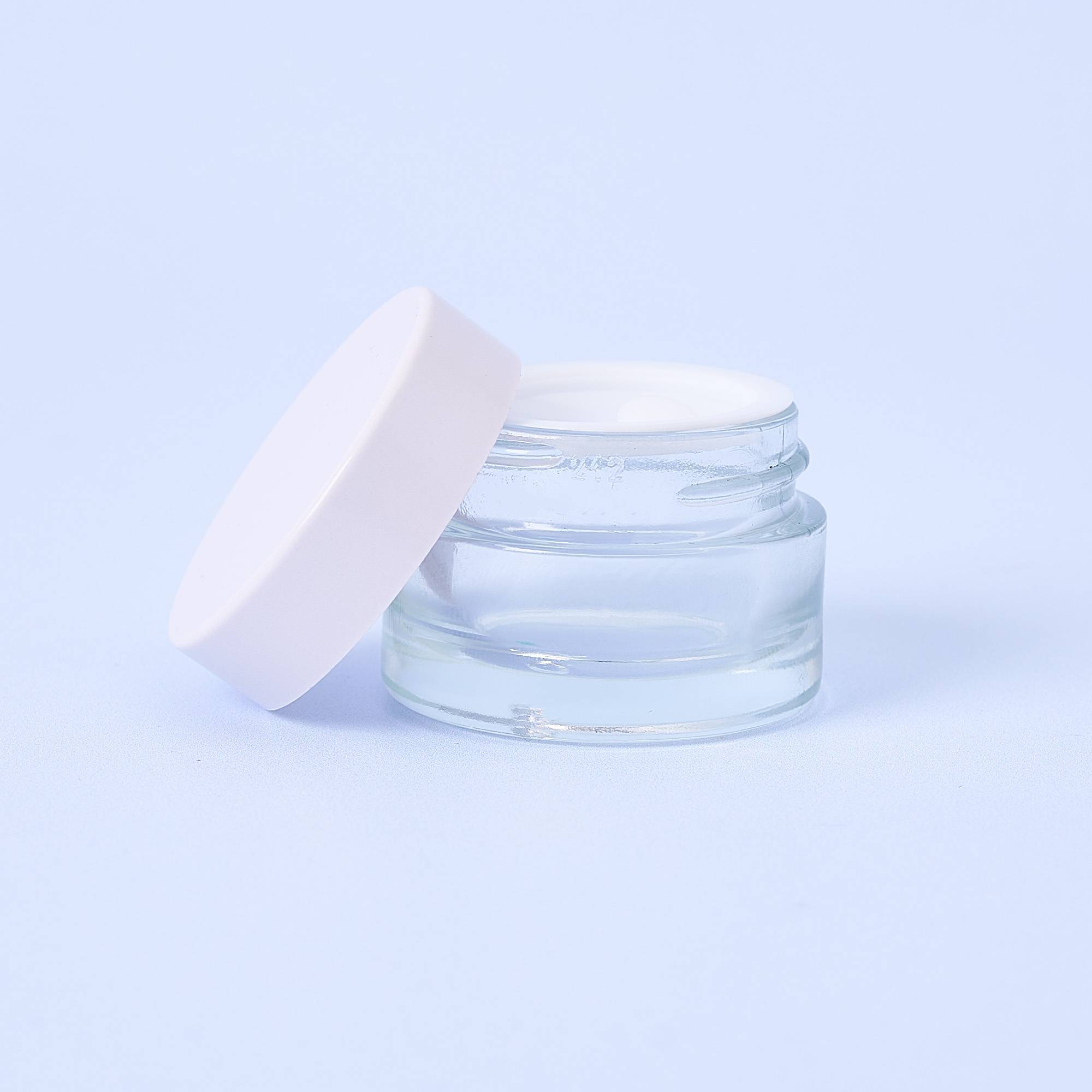 10112 15ml Clear Jar With White Lid - Box of 10