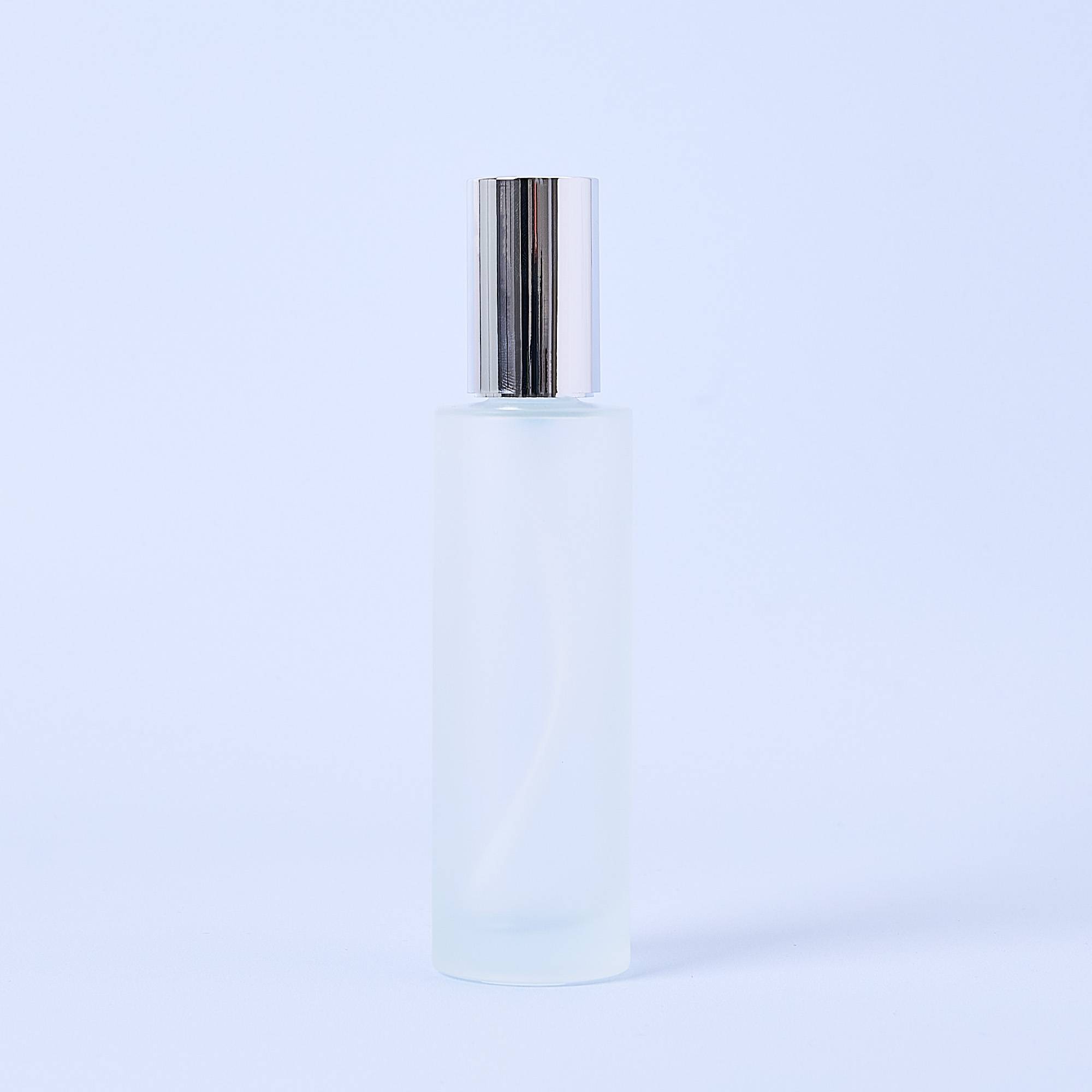 10113 100ml Frosted Bottle With Silver Pump & Lid - Box of 10