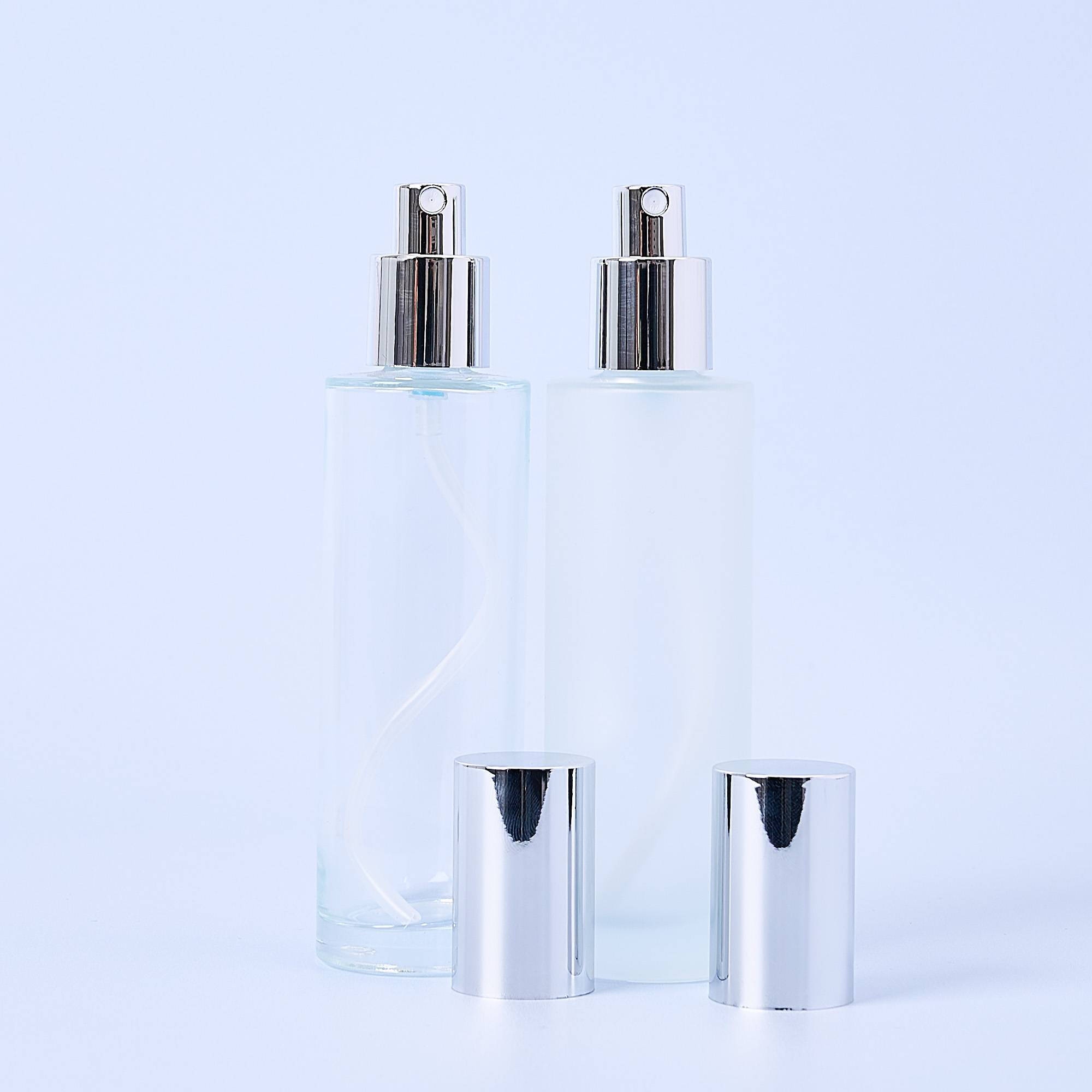 10118 100ml Bottles With Silver Pumps & Lids