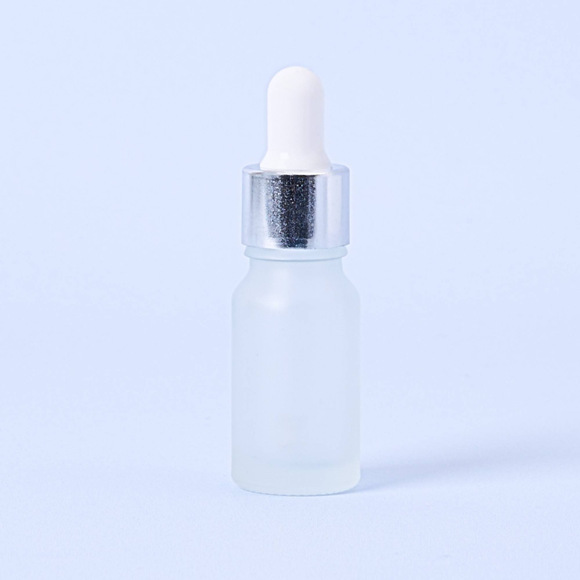 10128 10ml Frosted Dropper Bottle With Silver Pipette - Box of 10
