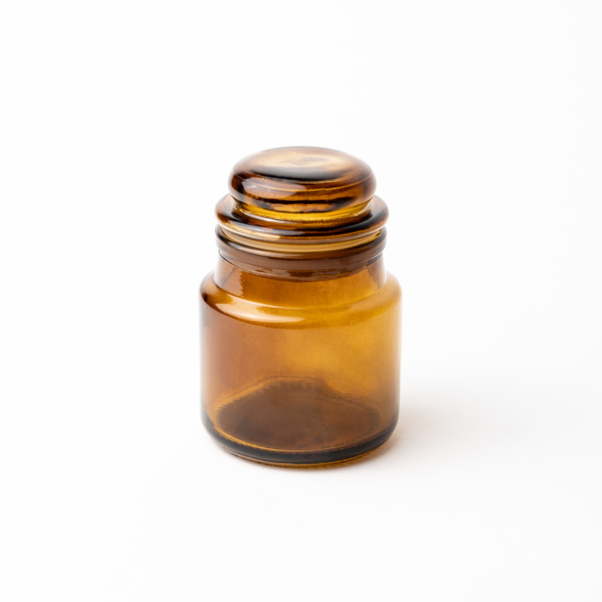 3489 Traditional Amber Glass Jar 8cl - Box of 6