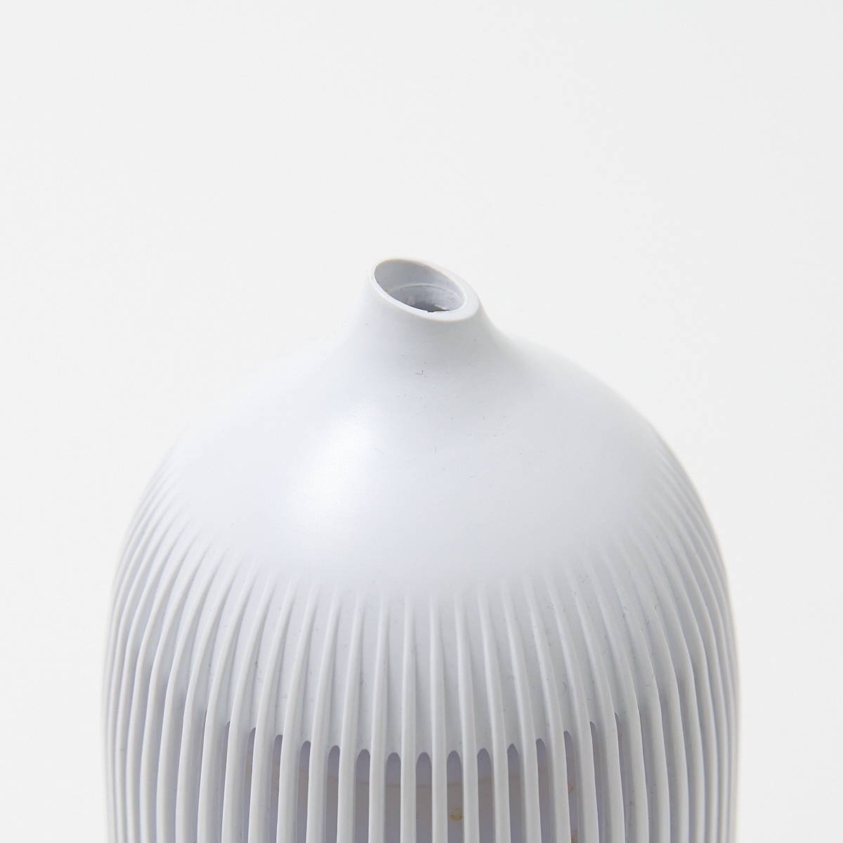 12475 Electric 150ml Plastic White with Wood Effect Ribbed Diffuser