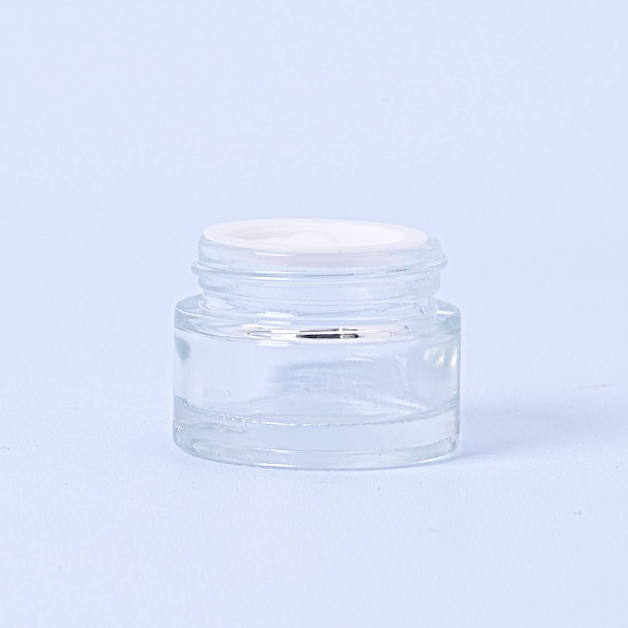 10015 15ml Clear Jar With Silver Lid - Box of 10