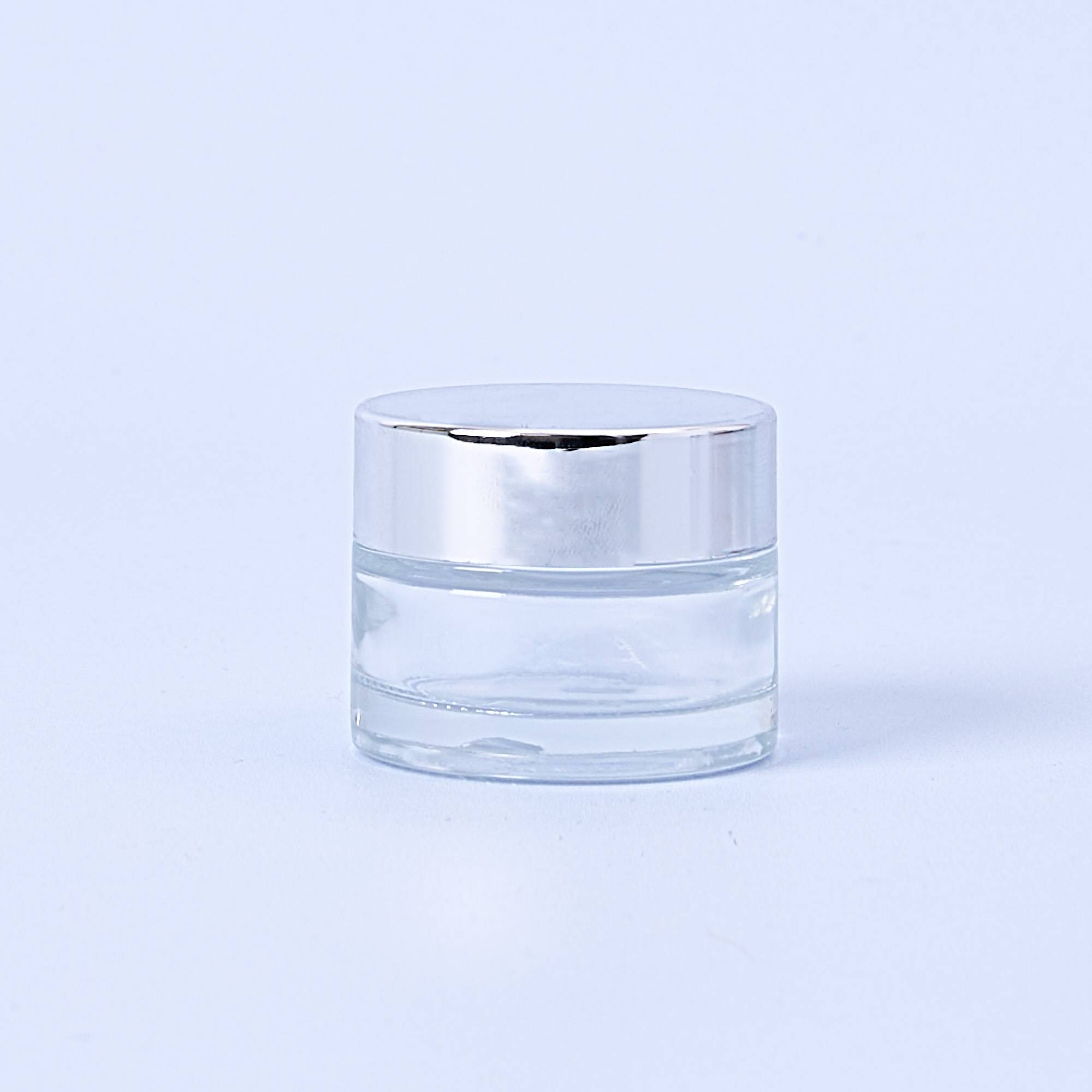 10017 15ml Clear Jar With Silver Lid - Box of 10