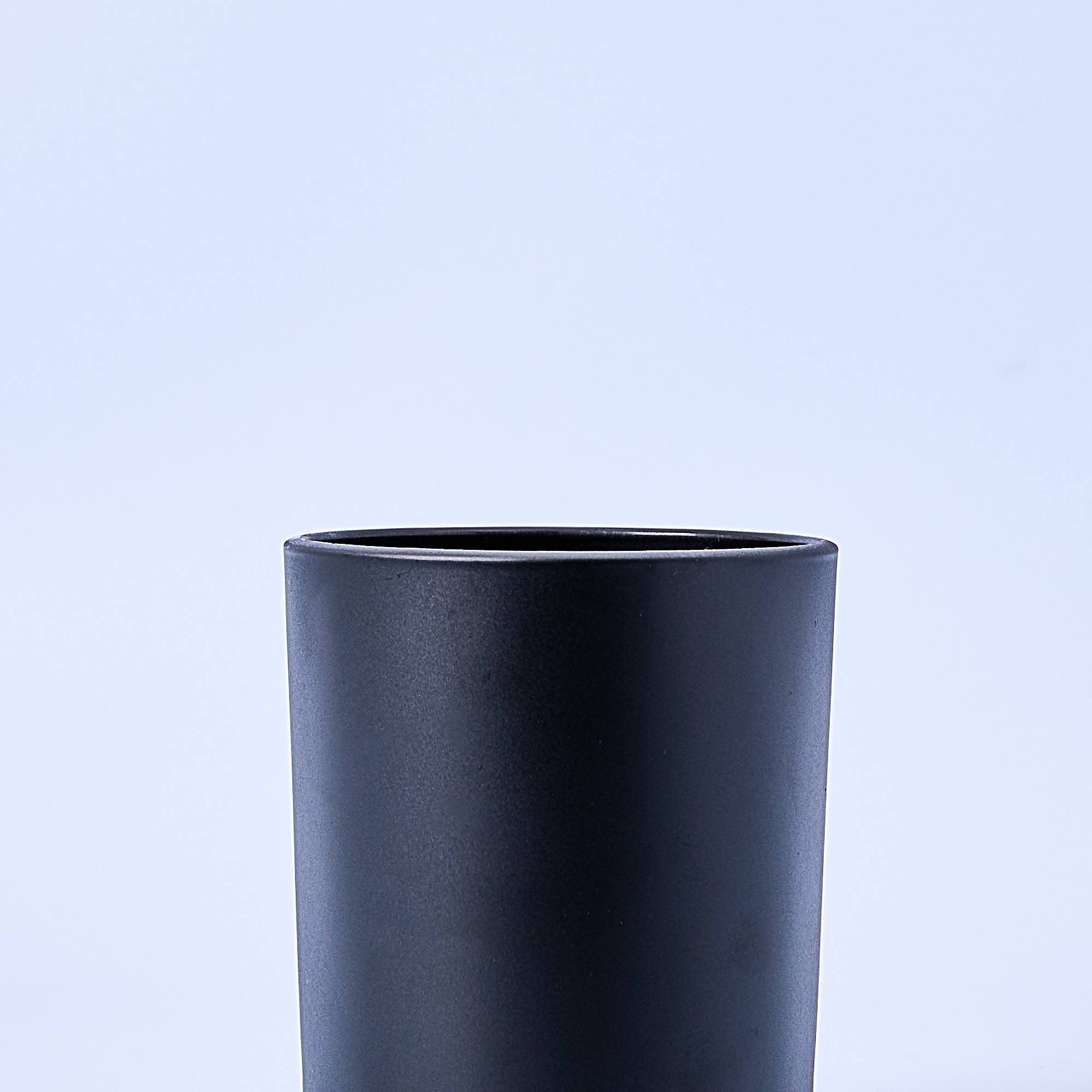 10225 30cl Matte Black Candle Glass - Box of 6
