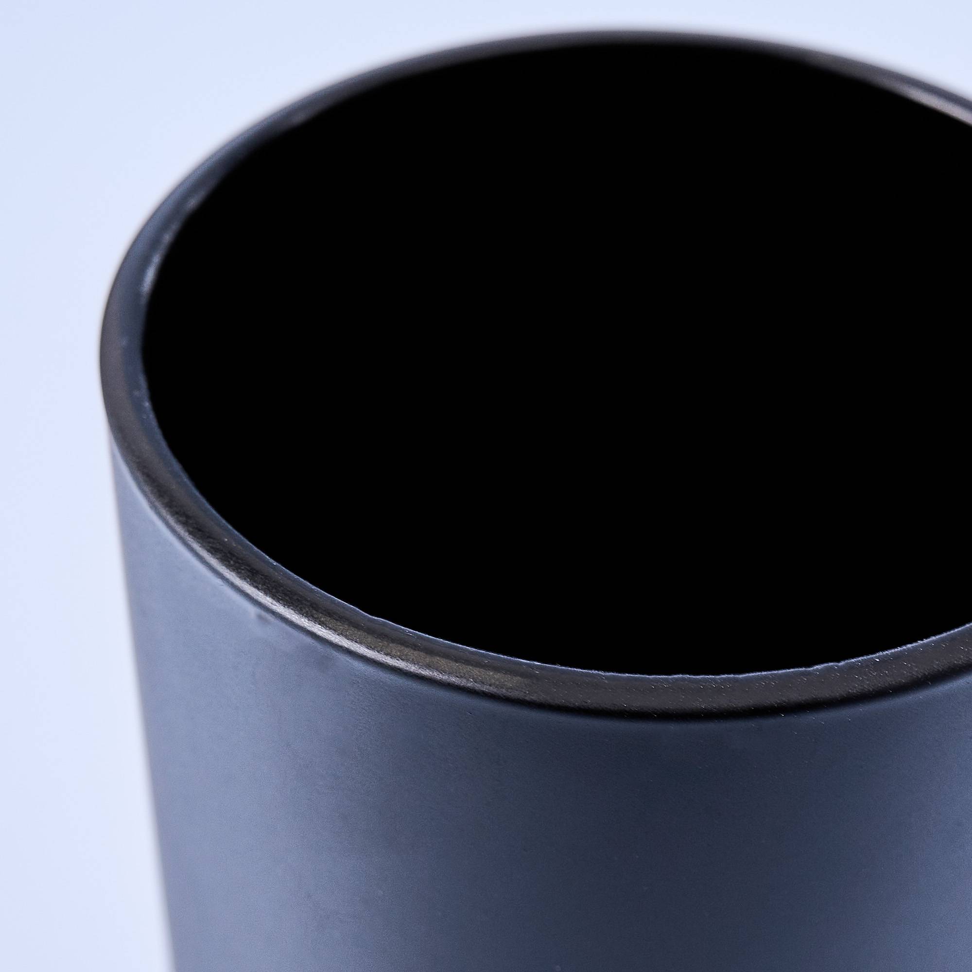 10226 30cl Matte Black Candle Glass - Box of 6