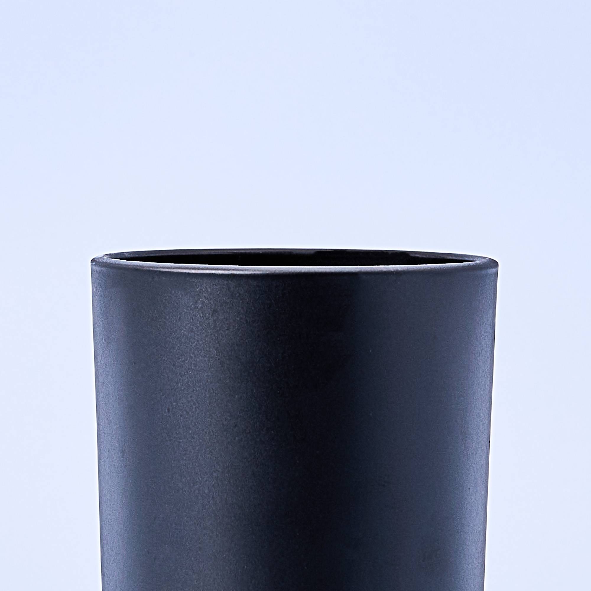 10229 30cl Matte Black Candle Glass - Box of 6