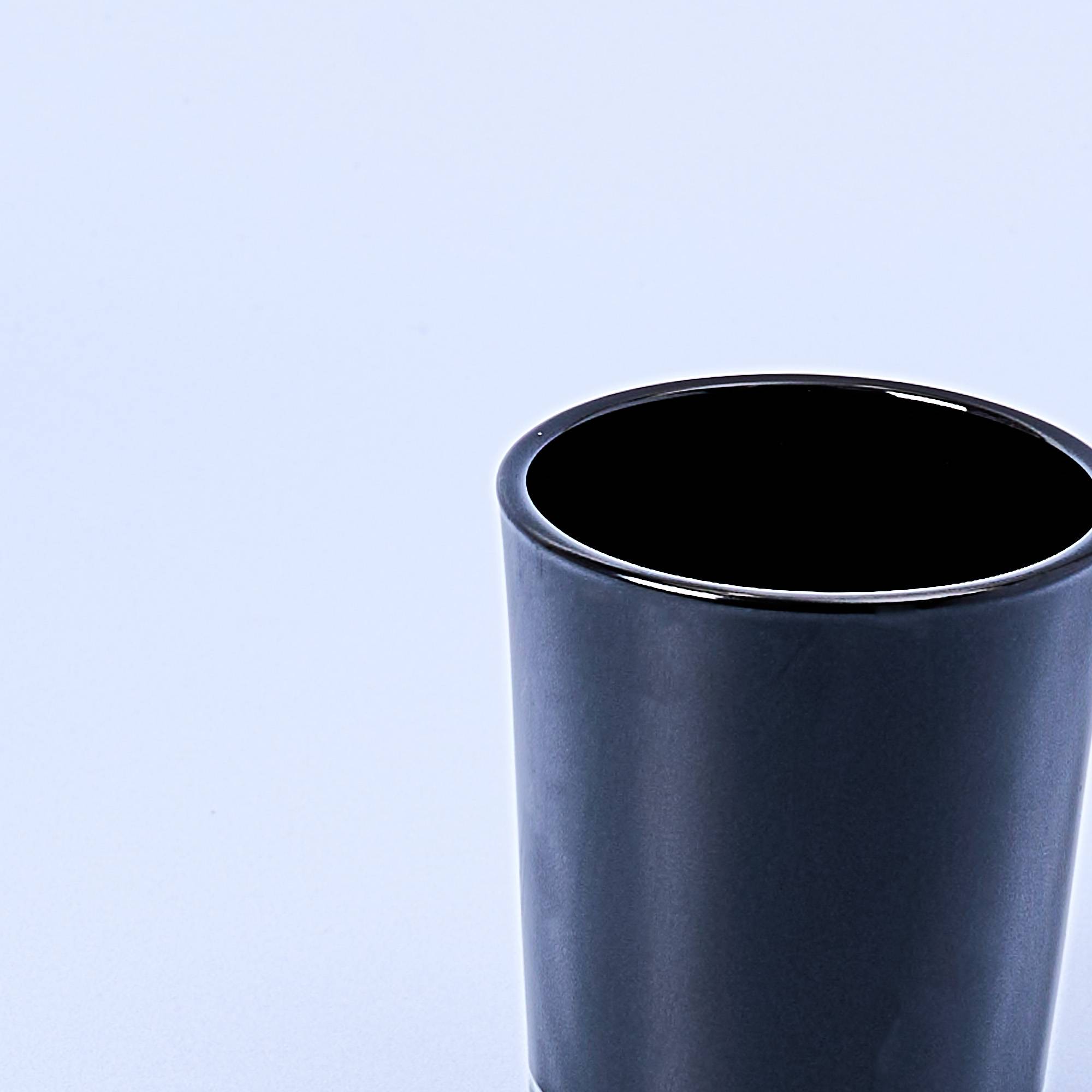 10278 9cl Gloss Black Candle Glass - Box of 6