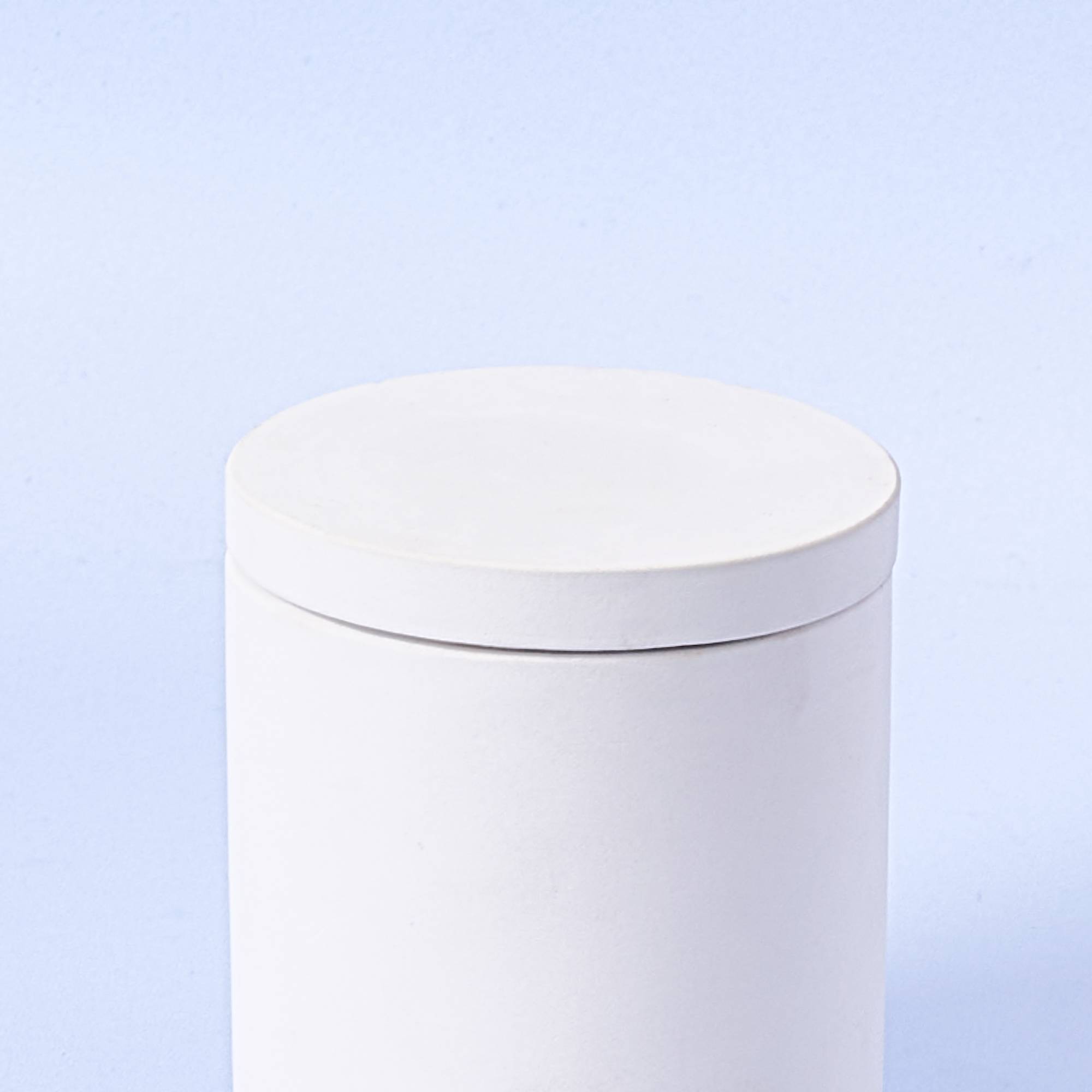 10896 White Concrete Candle Jar With Lid Available at Supplies For Candles ™