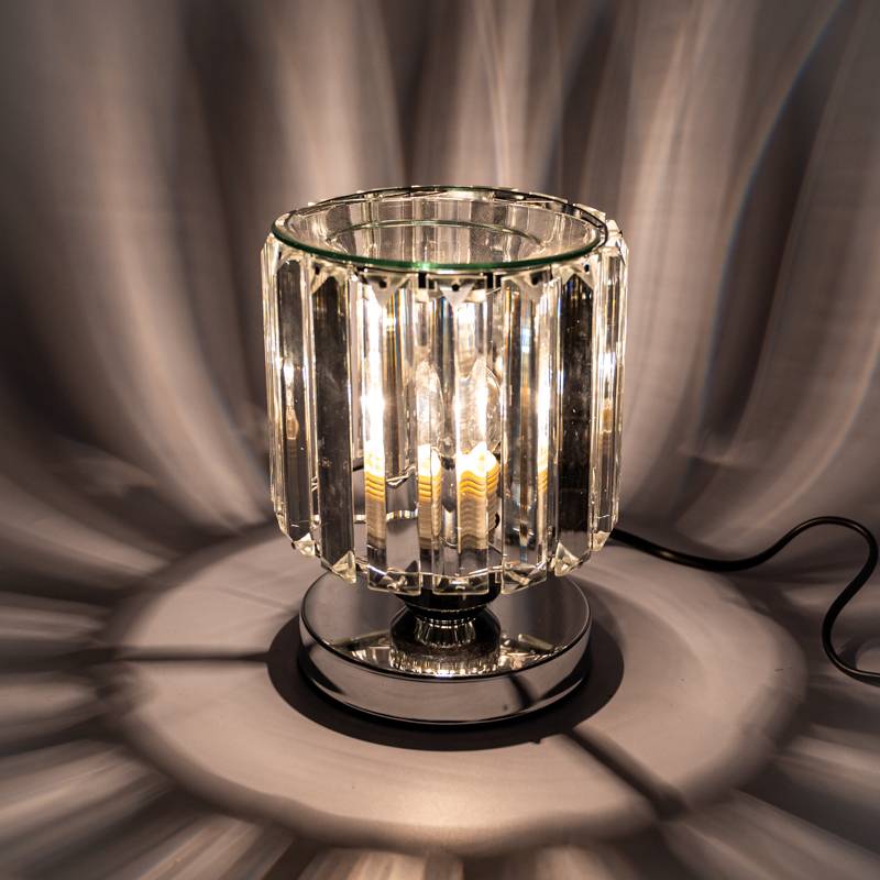 11953 Wax Warmer Straight Lamp Glass Silver