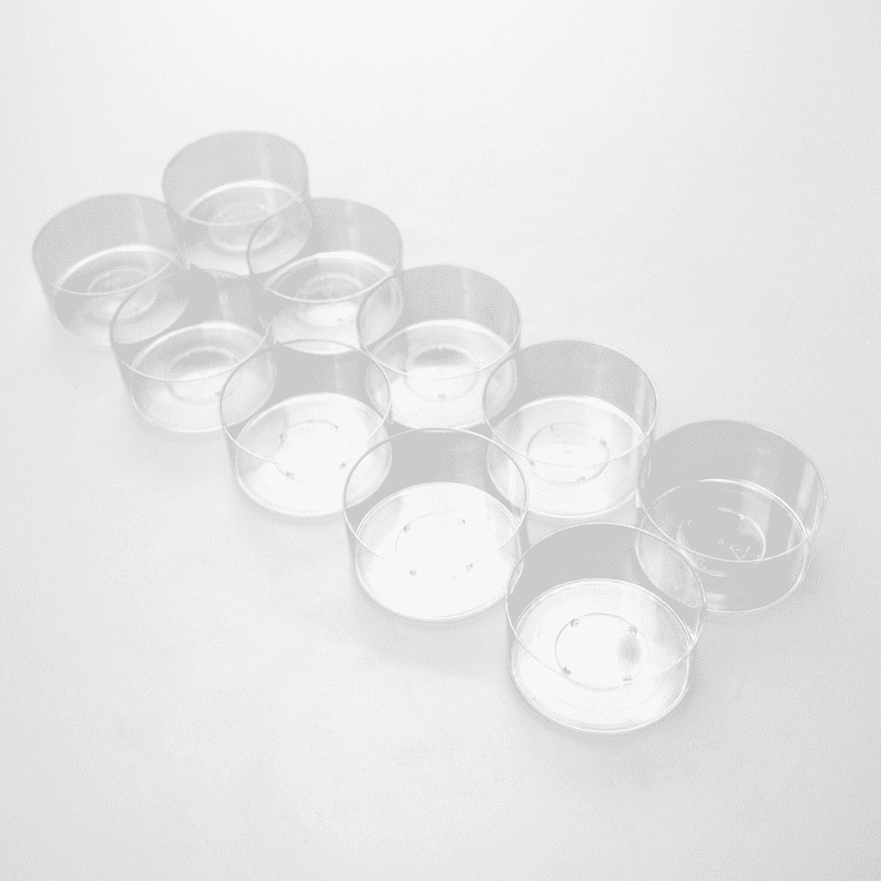 12526 Clear Polycarbonate Tealight Cups 38x27mm