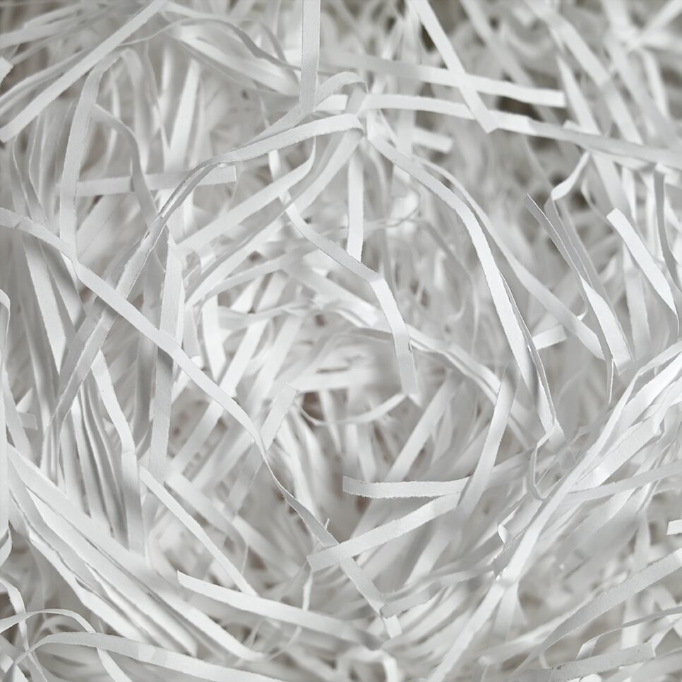 6302 White Shredded Paper, Biodegradable 2mm (500g)