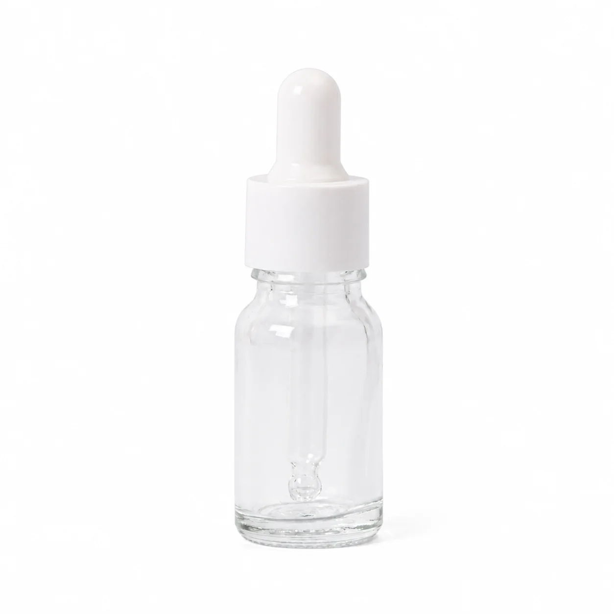 10ml Clear Glass Dropper Bottle with White Pipette 10ml Clear Glass Dropper Bottle with White Pipette