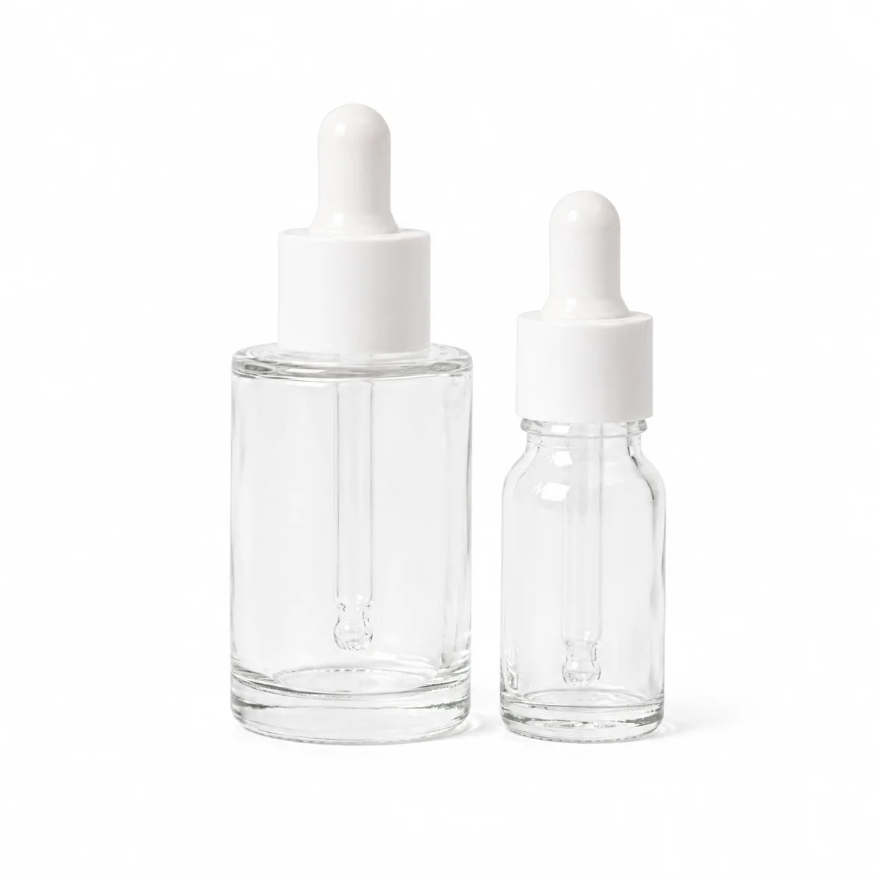 10ml Clear Glass Dropper Bottle with White Pipette 10ml Clear Glass Dropper Bottle with White Pipette