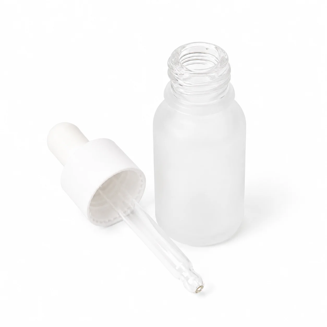 10ml Frosted Glass Dropper Bottle with White Pipette 10ml Frosted Glass Dropper Bottle with White Pipette