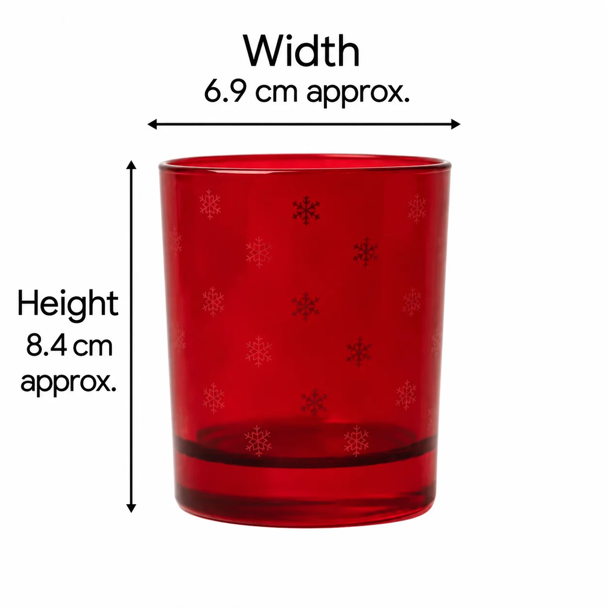 30cl Christmas Red Snowflake Glass 30cl Christmas Red Snowflake Glass