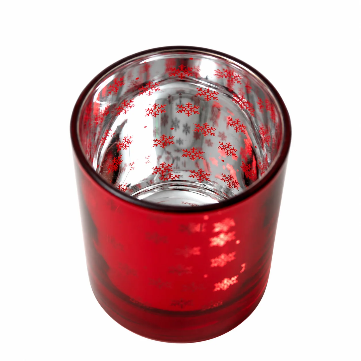 30cl Christmas Red Snowflake Glass 30cl Christmas Red Snowflake Glass