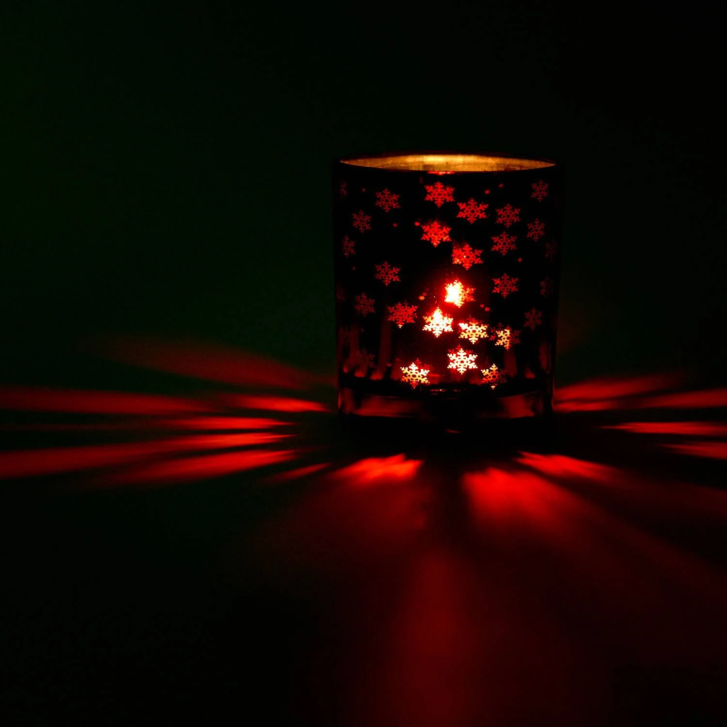 30cl Christmas Red Snowflake Glass 30cl Christmas Red Snowflake Glass