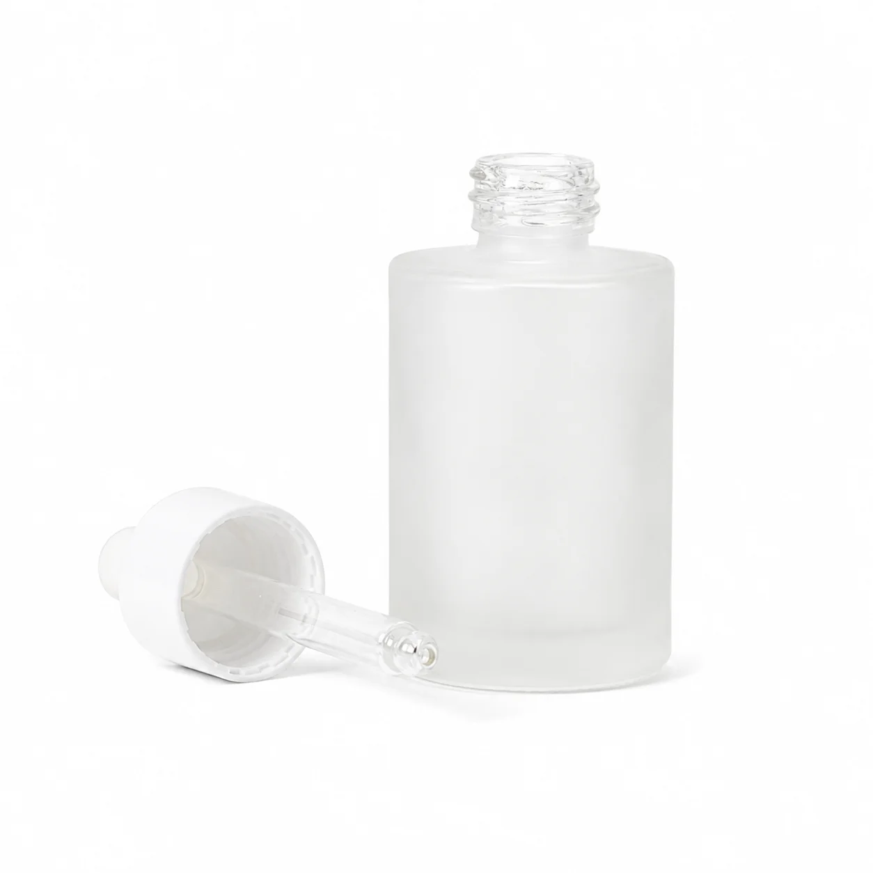 30ml Frosted Glass Dropper Bottle with White Pipette 30ml Frosted Glass Dropper Bottle with White Pipette