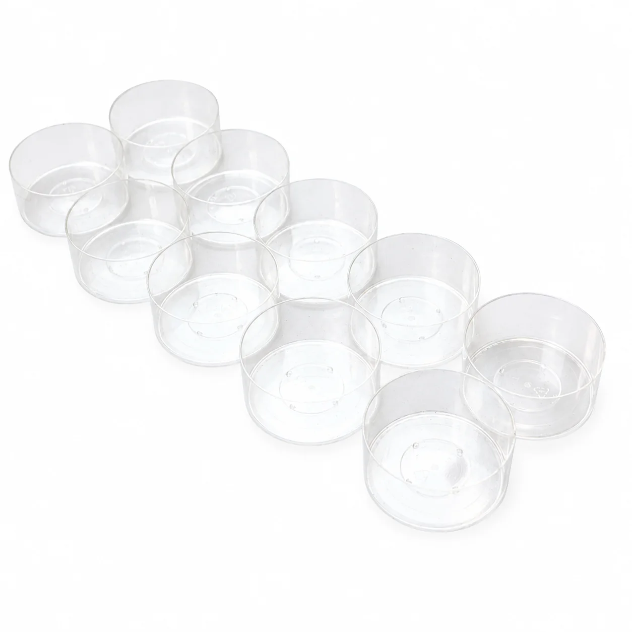 Clear Polycarbonate Tealight Cups - 38 x 27mm Clear Polycarbonate Tealight Cups - 38 x 27mm