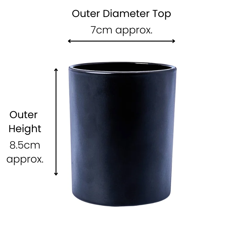 Karen 20cl Matte Black Candle Glass Karen 20cl Matte Black Candle Glass