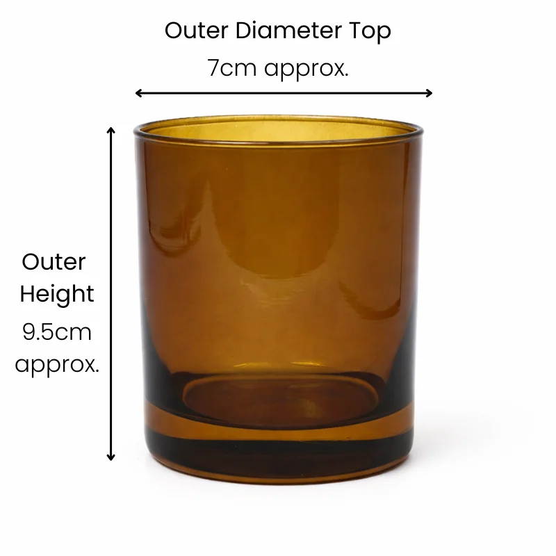 Karen 30cl Amber Candle Glass Karen 30cl Amber Candle Glass
