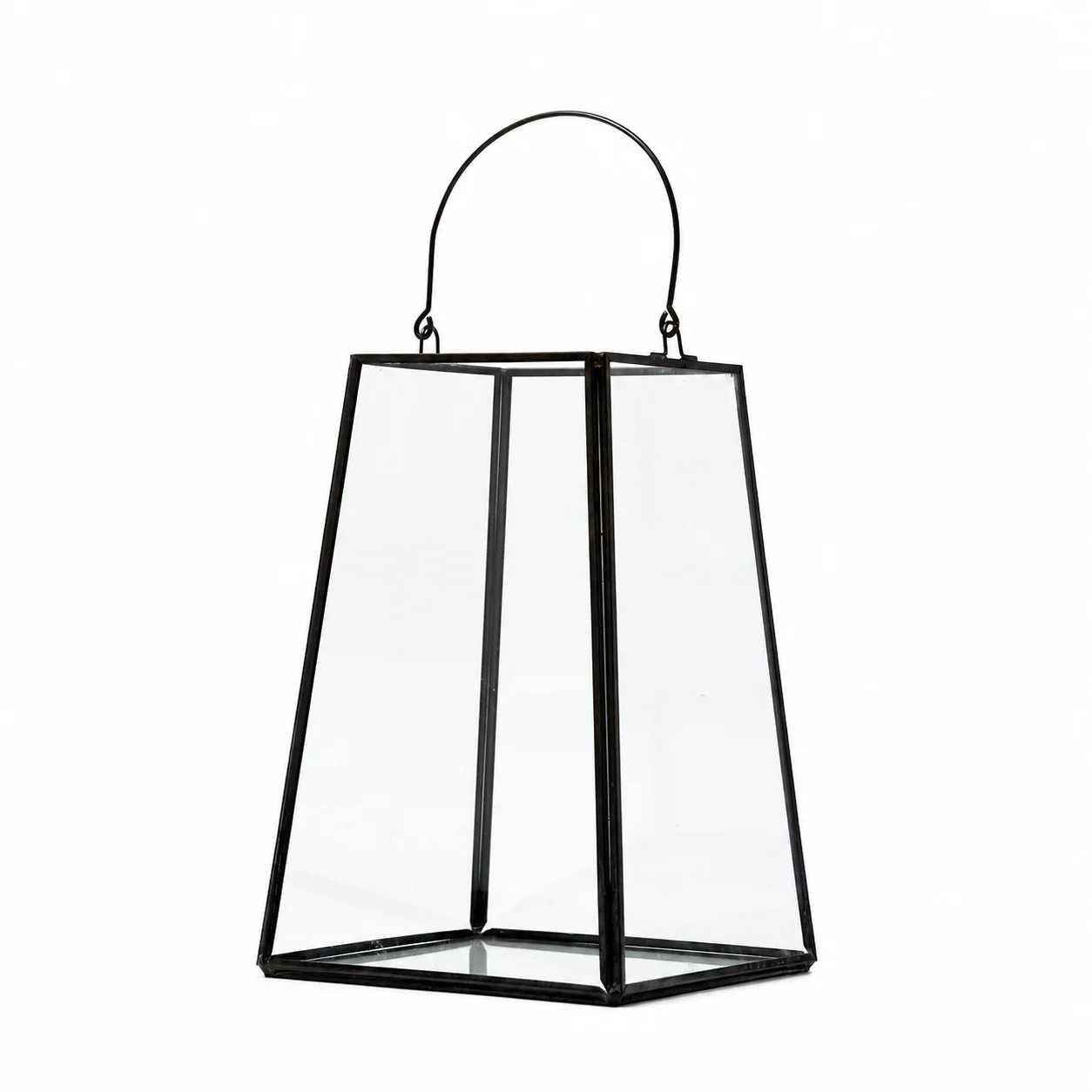 Medium Glass Black Lantern Medium Glass Black Lantern