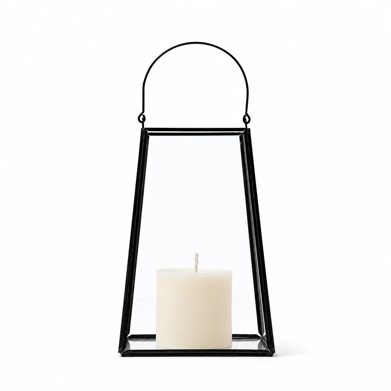 Medium Glass Black Lantern Medium Glass Black Lantern