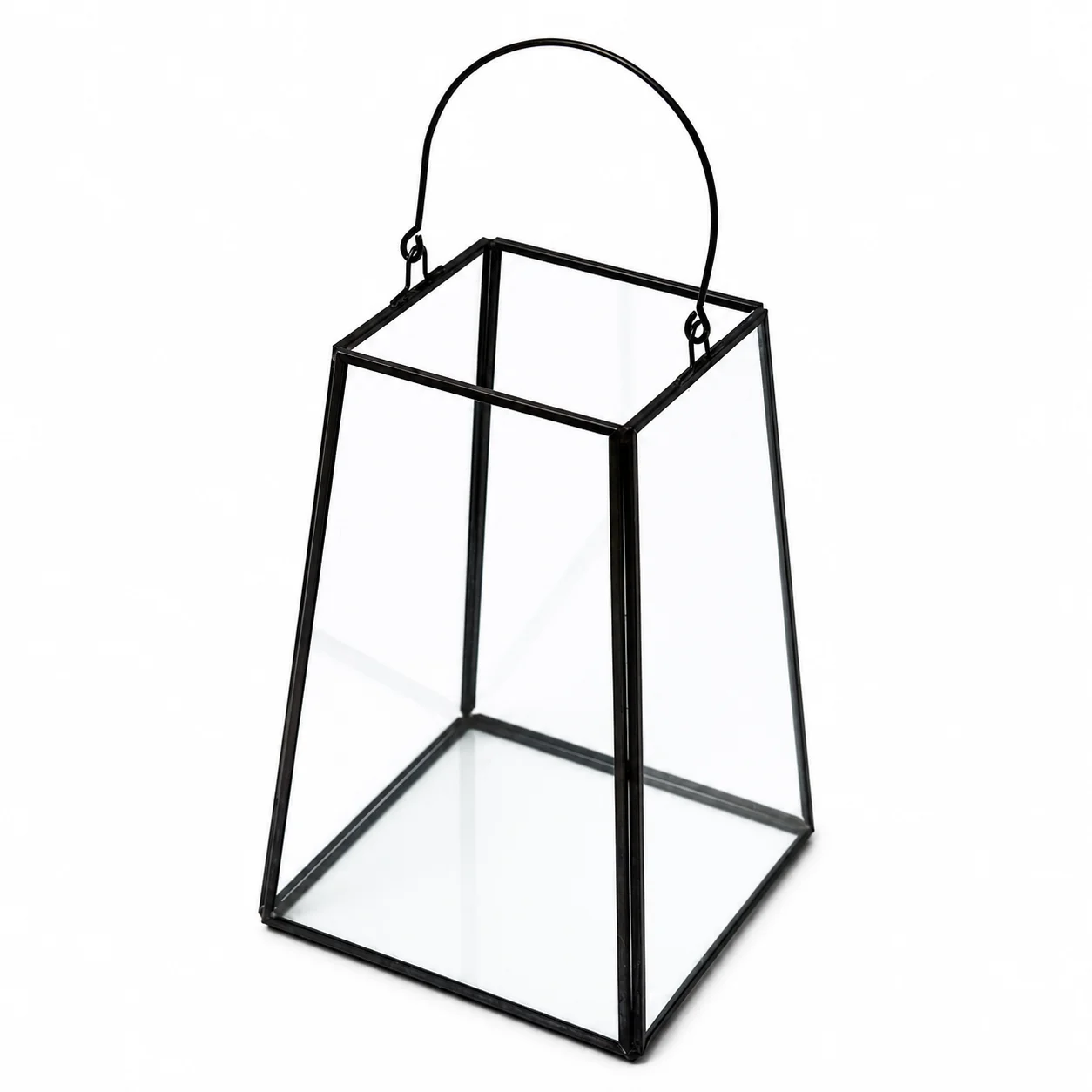 Medium Glass Black Lantern Medium Glass Black Lantern