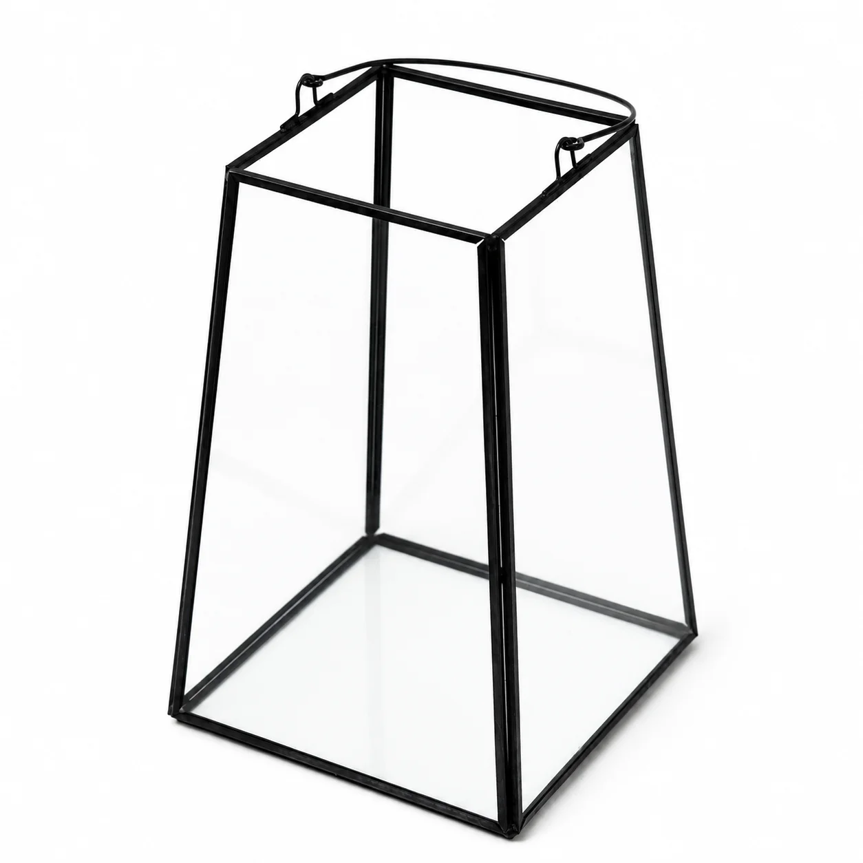 Medium Glass Black Lantern Medium Glass Black Lantern